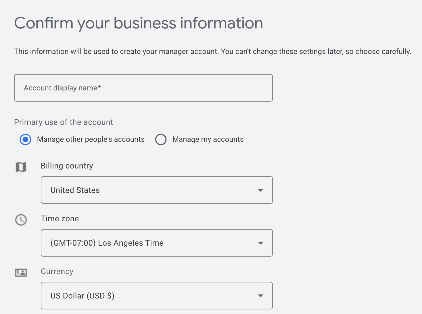 Google Ads - Manager Account Setup