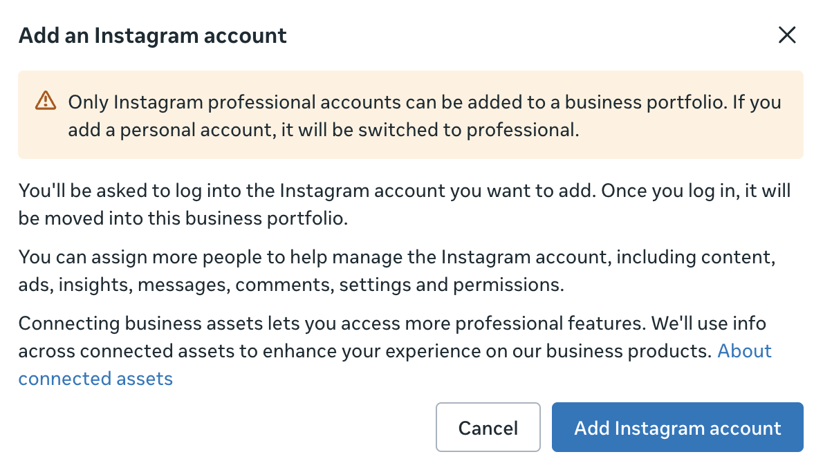 Add an Instagram Account
